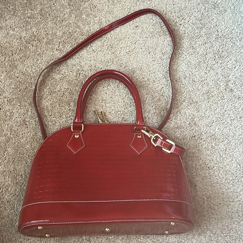 Arcadia Patent Leather Dome Purse - Picture 2 of 13